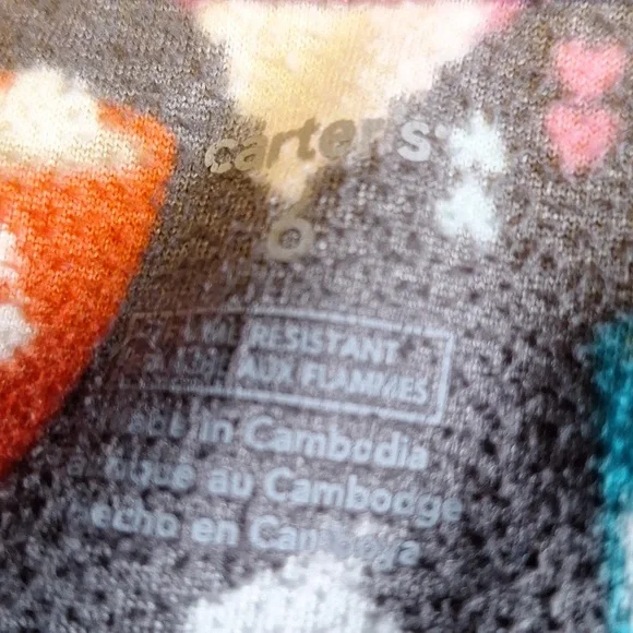 Cozy Kids One Piece Footed Pajama with Hot Cocoa Print Size 6 - Picture 3 of 4